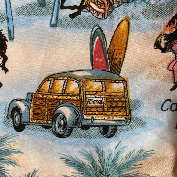 Rima We Be Jammin’ Surfin’ Caribbean Camp Shirt Men’s Size 2XL/3XL - Picture 7 of 12